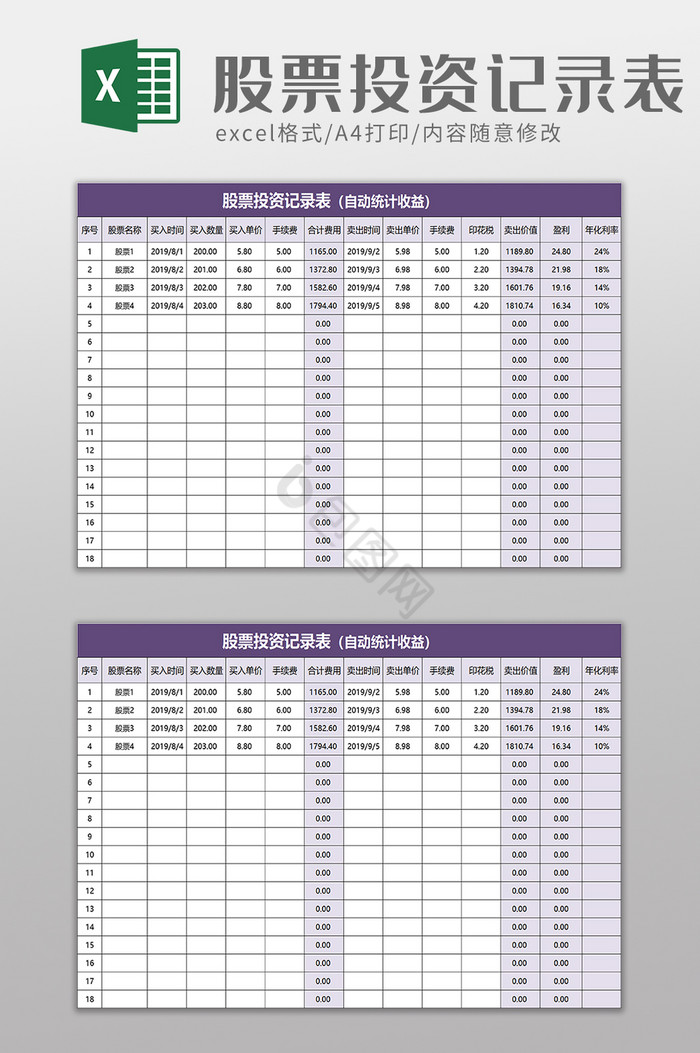 excel股票分析下载