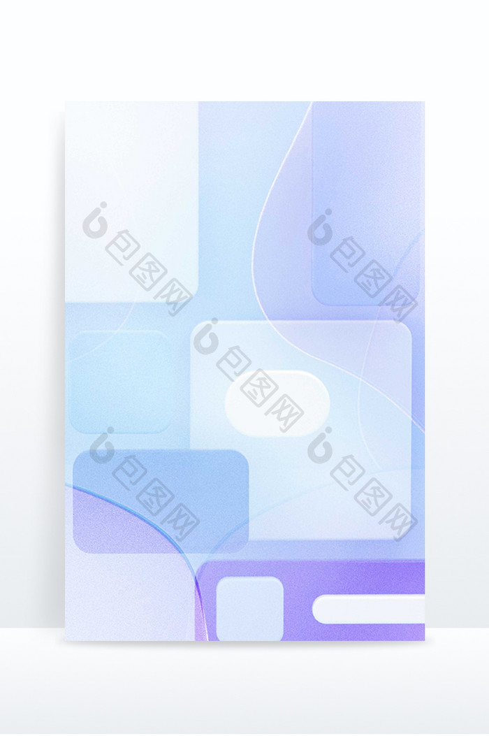 蓝色玻璃几何纹理透明背景