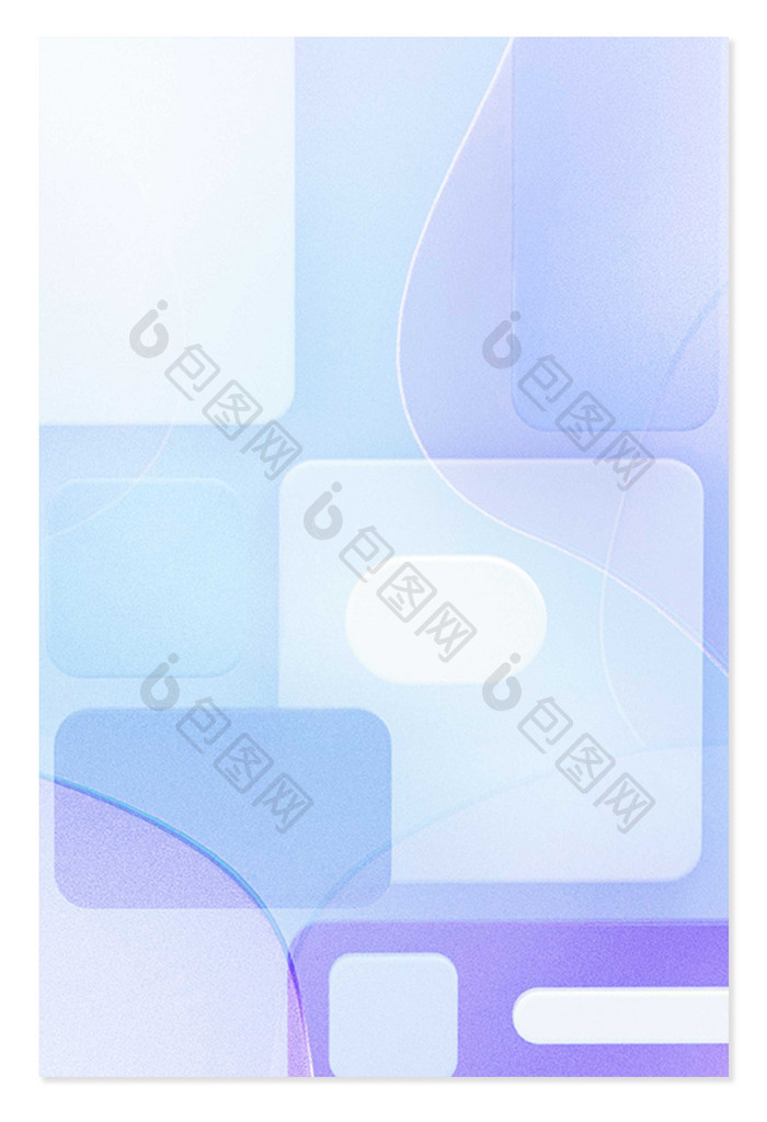 蓝色玻璃几何纹理透明背景