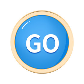 蓝色go冲点击按钮表情包gif