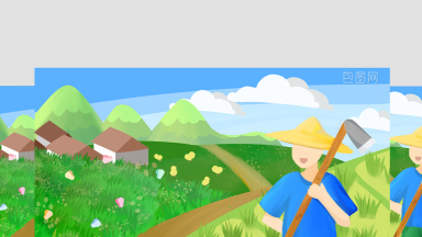 易用卡通mg动画乡村农民在喂猪养牲畜