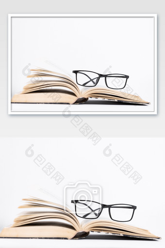 眼镜图书创意全国爱眼日背景图片