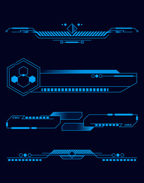 创意合成蓝色科技感线条
