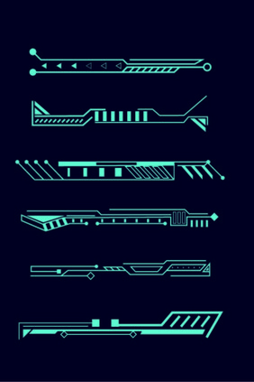 科技元素科技线条素材