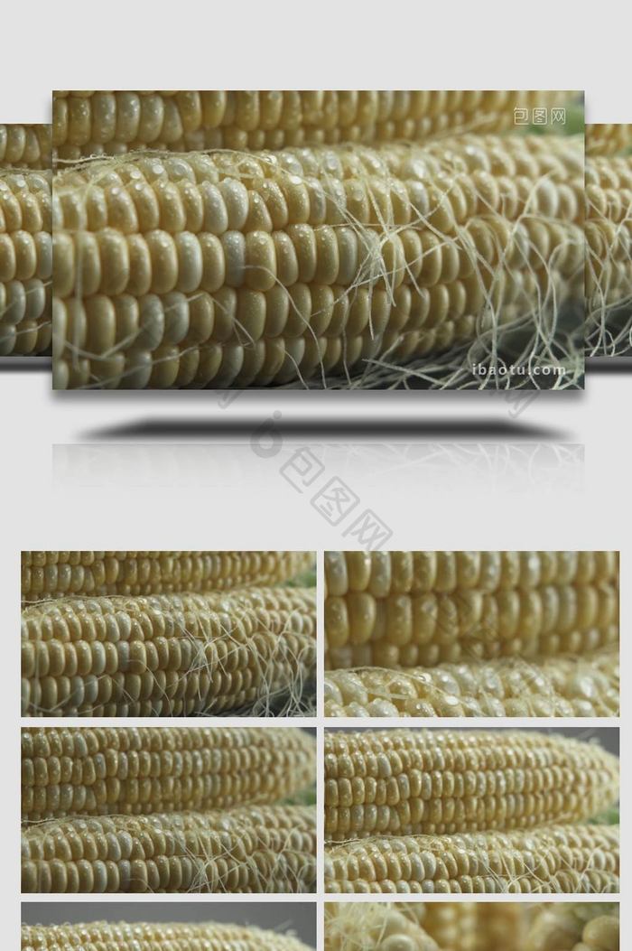 特写实拍新鲜的玉米有机农产品升格
