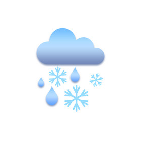 卡通天气预报雨夹雪图标元素动图gif