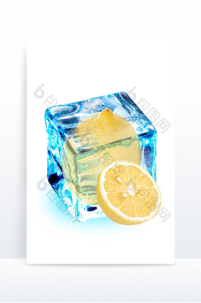 柠檬冰块图片图片