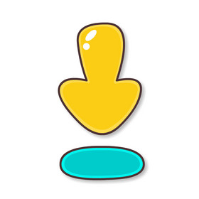 向下箭头表情包gif图箭头指示表情包gif图看过来蓝色箭头指示动图gif