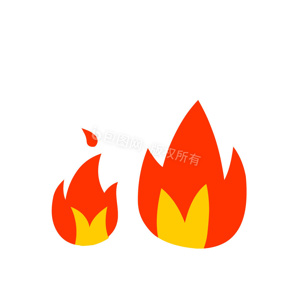 卡通红色火焰动态燃烧动图GIF