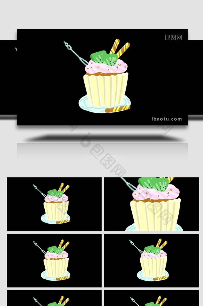 卡通写实夏天冰淇淋食物MG动画
