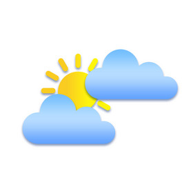 卡通天气预报多云转晴图标元素动图gif