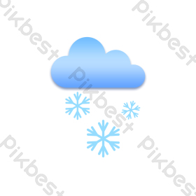 卡通天气预报下雪图标元素动图gif