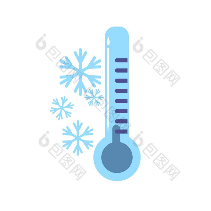 卡通天气预报温度下降动图GIF