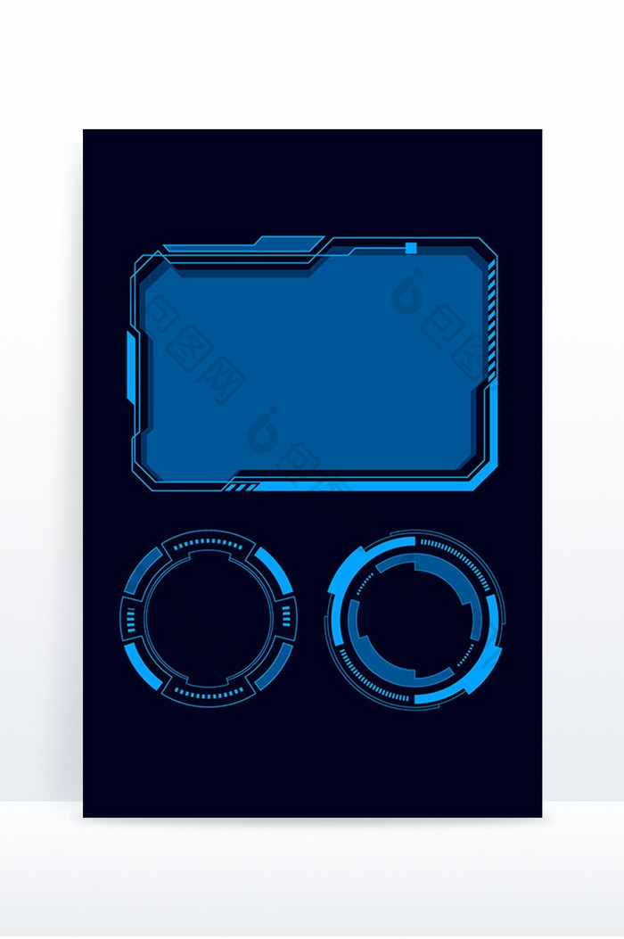 圆圈科技感边框图片图片