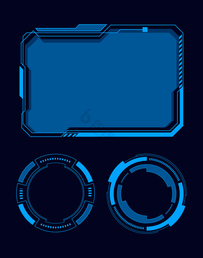 圆圈科技感边框图片