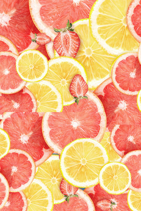 夏季纹理水果柠檬柚子纹理图片