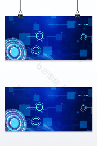 蓝色商务科技线条几何互联网发布会背景图片