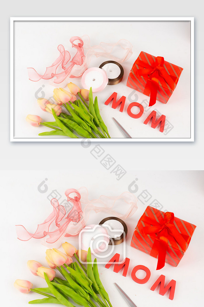 母亲节节日礼物盒郁金香图片图片