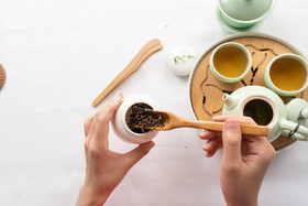 表情包泡茶蝶豆花茶茶飲泡茶茶飲茶藝泡茶花茶花茶茶藝茶飲飲品泡茶