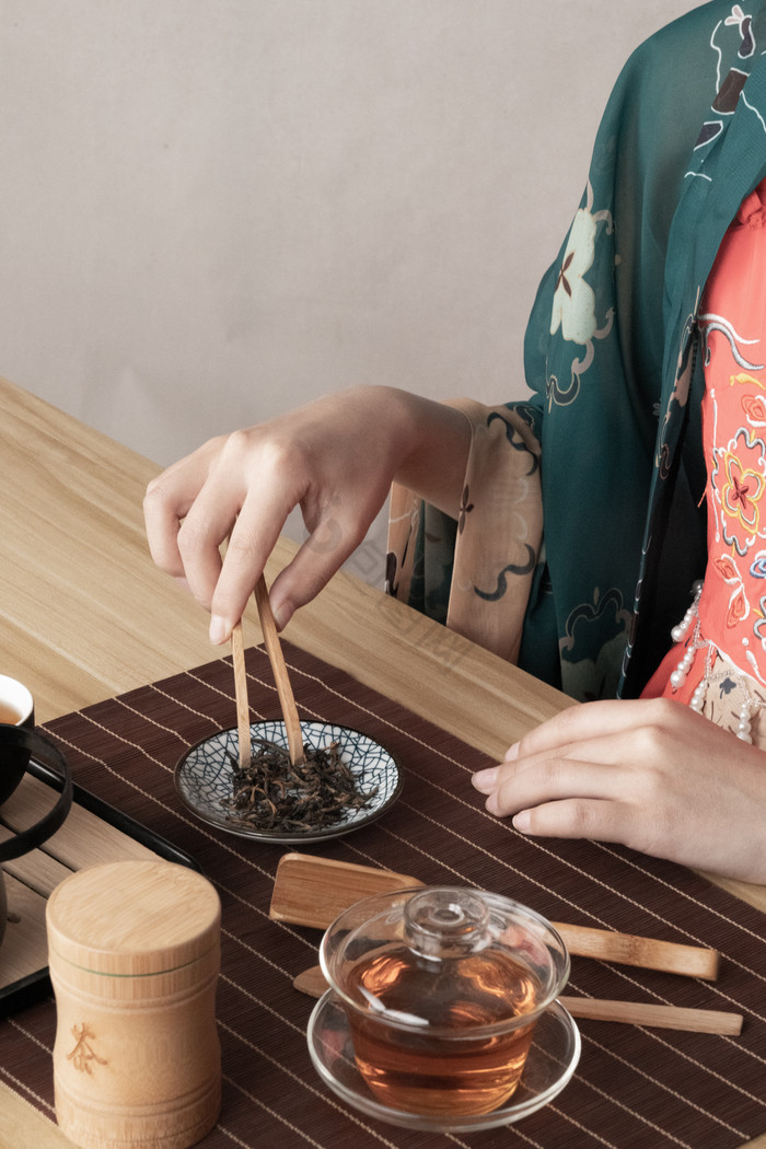 茶馆泡茶休闲生活图片