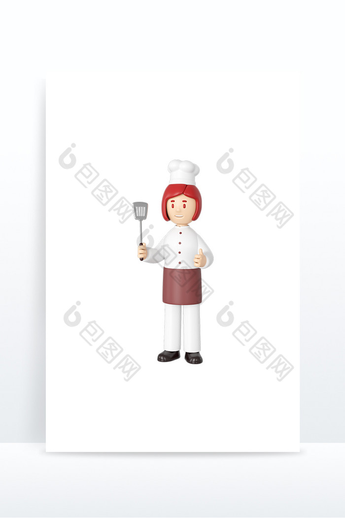3DC4D立体职业人物厨师大厨图片图片