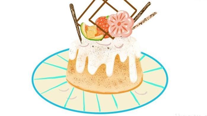 卡通类写实美食食物蛋糕MG动画
