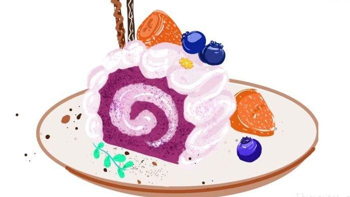 卡通类写实美食食物蛋糕甜点MG动画