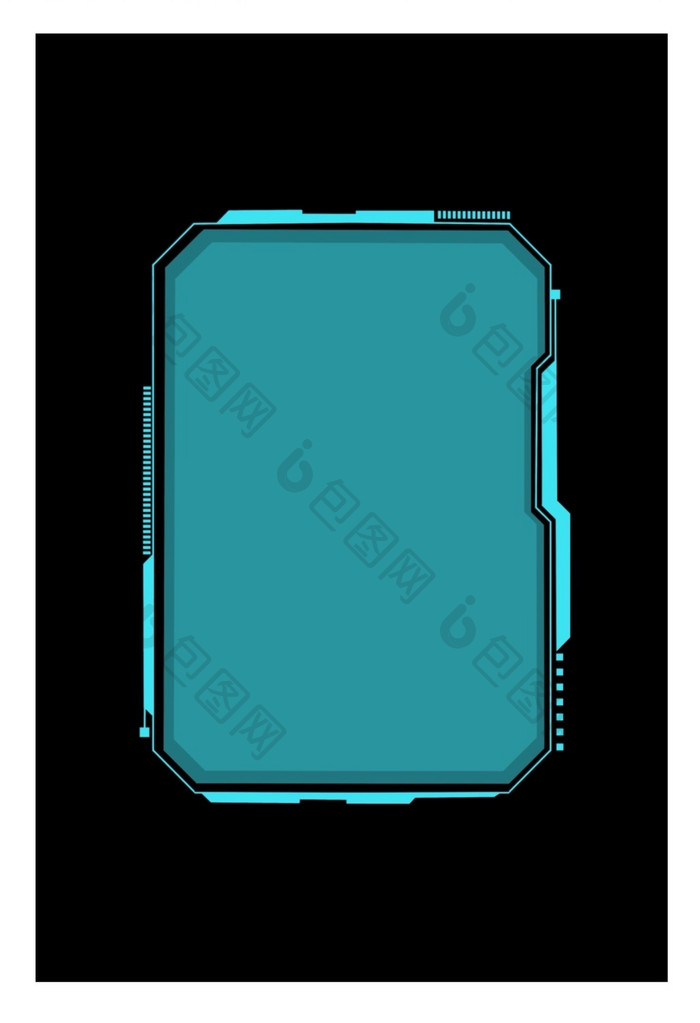 蓝色科技边框未来元素