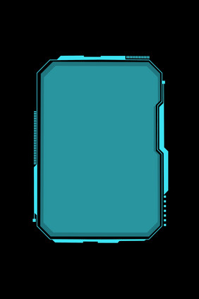 蓝色科技边框未来元素