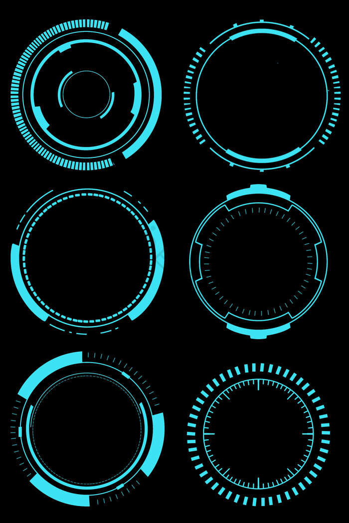 未来圆形科技边框图片