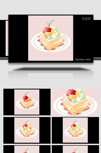 卡通类写实美食蛋糕食物MG动画图片