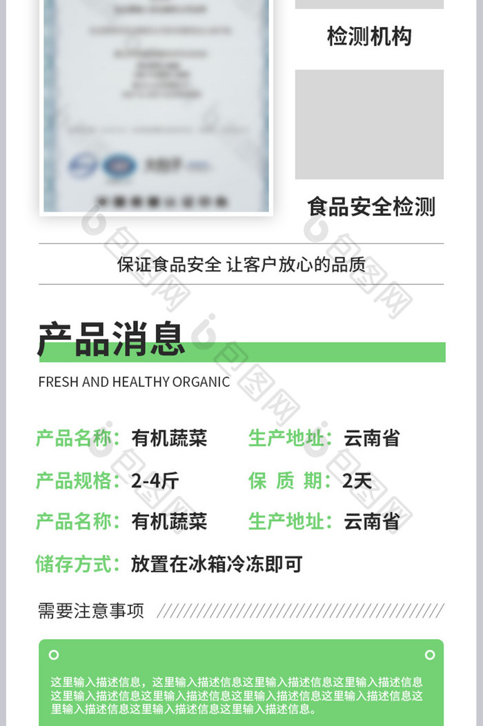 蔬菜水果绿色营养健康鲜嫩夏季新品详情页