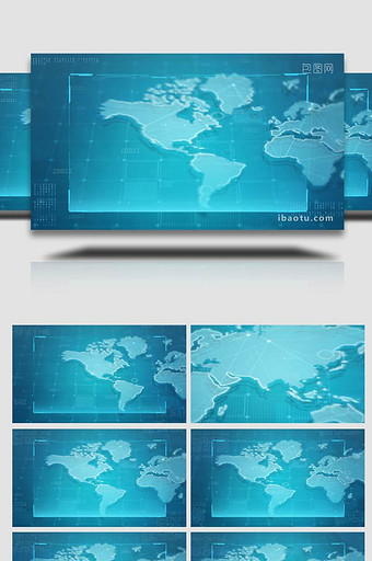科技蓝色地球科技框背景视频图片