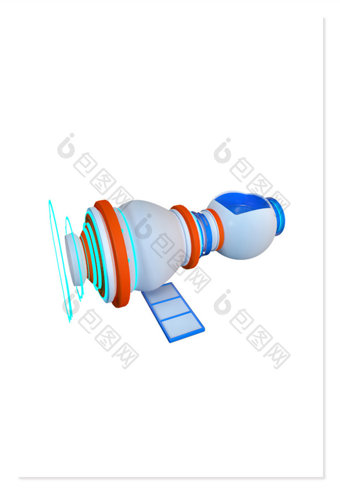 3D创意元素之航天元素卡通