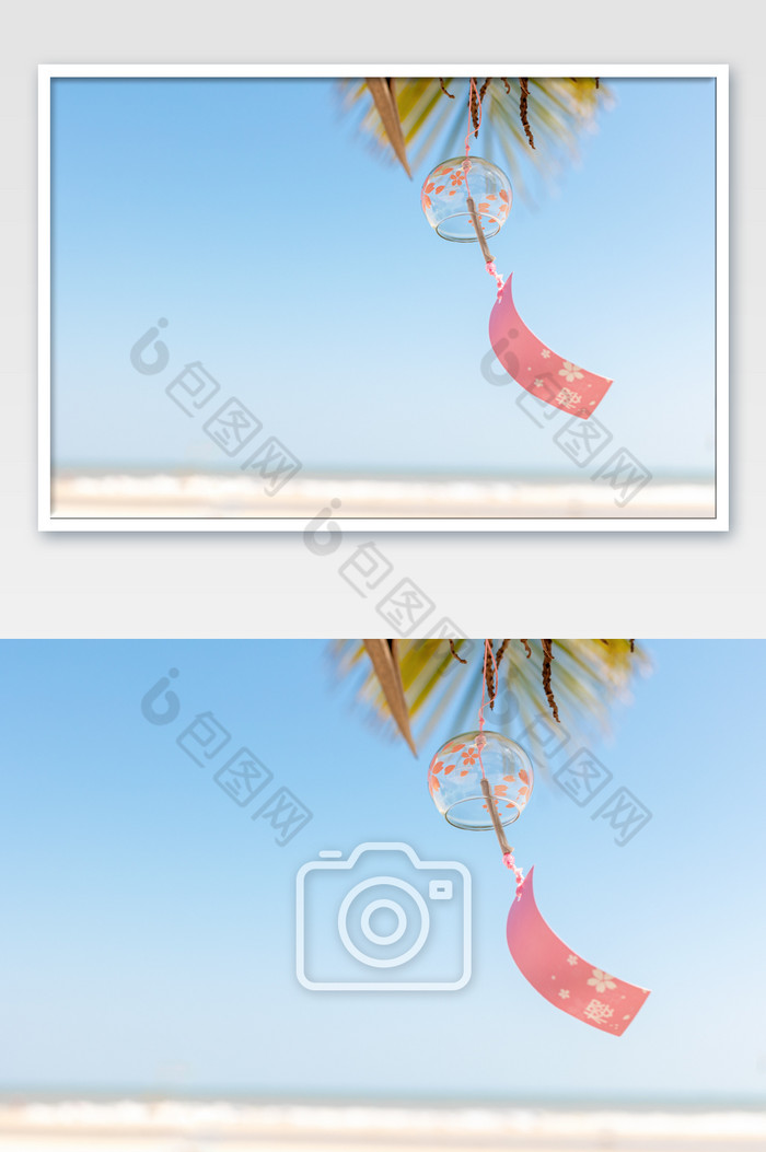 夏天海边沙滩风铃图片图片