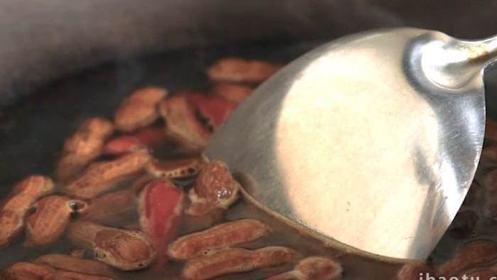 美食实拍卤煮花生下酒菜煮花生实拍视频