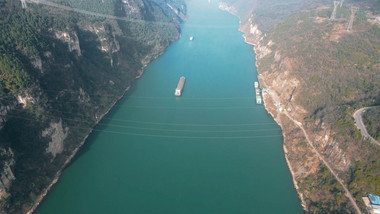 自然风景航拍宜昌三峡西陵峡祖国山河视频