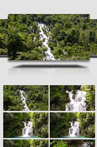 唯美贵州小七孔5A景区68级瀑布4K实拍图片