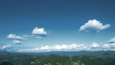 自然风景航拍山峰云彩自然景色实拍视频