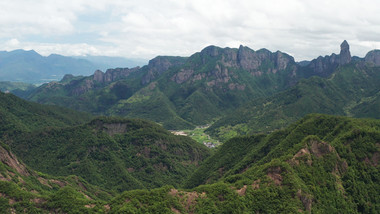 自然风光浙江仙居高山峡谷航拍