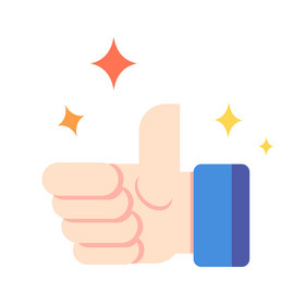 动图gif伸大拇指点赞手势动图gif扁平点赞ui图标动图gif卡通大拇指点
