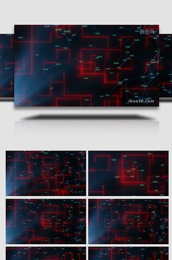 黑红色调粒子数据运动背景视频图片