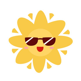 太阳脸表情图片