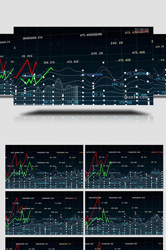 证券股票交易金融指数栏目片头动画背景视频图片