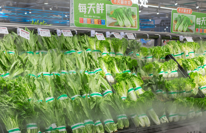 超市陈列新鲜蔬菜春季图片