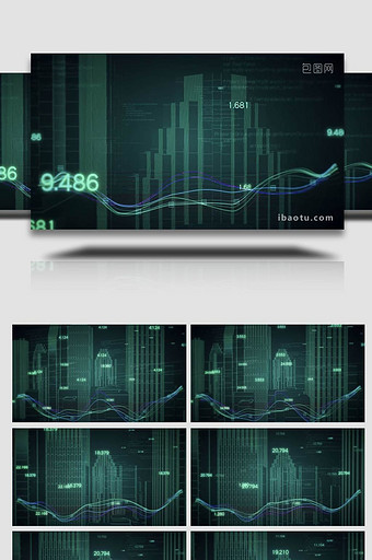 科技感金融财经数据变化背景视频图片