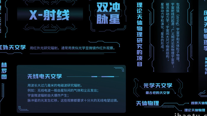 10组蓝紫色渐变科技标题字幕花字AE模板