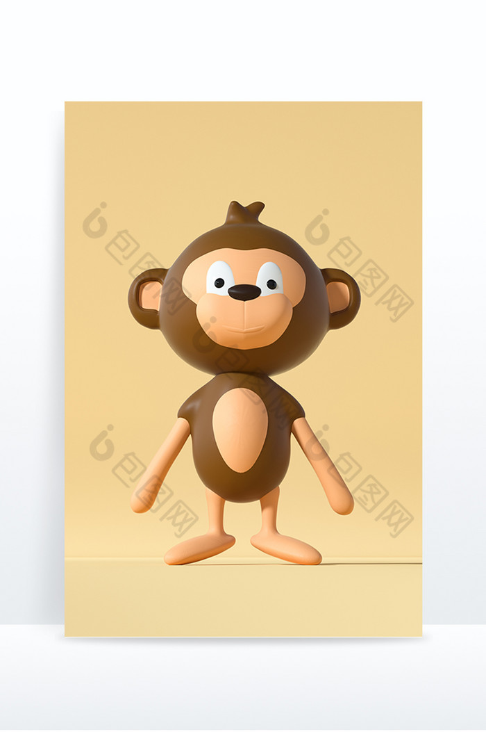 小猴子动物元素创意动物ip可爱小动物图片图片