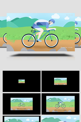 易用卡通mg动画春天类骑自行车图片