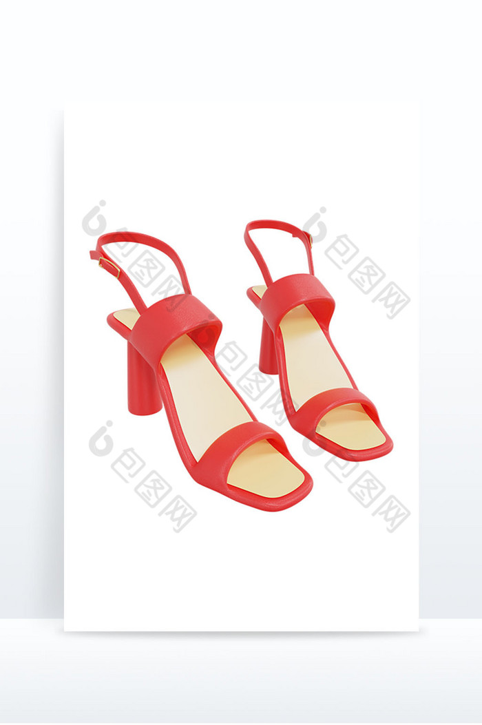 3D购物618电商促销购物凉鞋图片图片